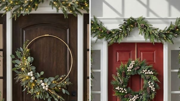 Navidad 2025: la tendencia que reemplaza a las coronas verdes y moños rojos en la puerta