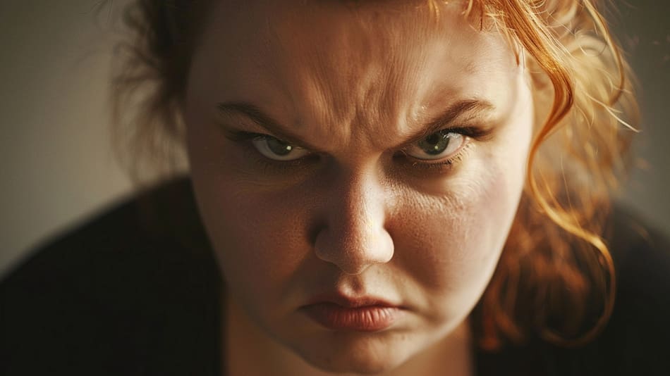 Mirada cruel, persona mala. Foto Freepik