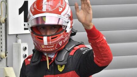 Sainz logró la Pole Position en el GP de Bélgica. Foto: NA.