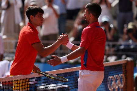 Djokovic y Alcaraz en los Juegos Olímpicos. Foto: Reuters.