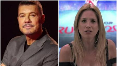 Marcelo Tinelli y Alina Moine. Fotos: captura.