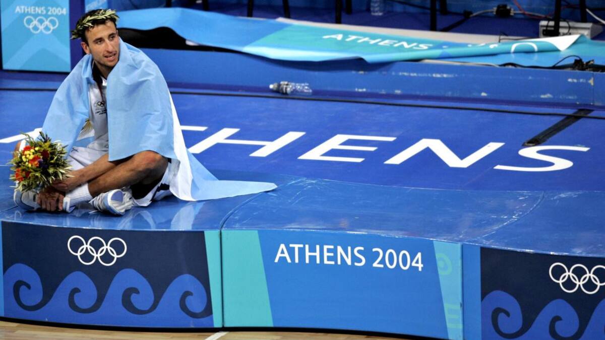 Emanuel Ginóbili en Selección Argentina, Atenas 2004 (Reuters)