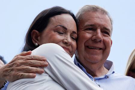 María Corina Machado y Edmundo González Urrutia, líderes de la oposición venezolana. Foto: Reuters