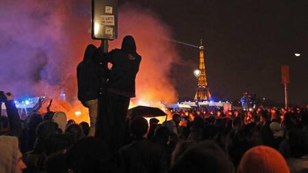 Manifestaciones en París. Foto: EFE.