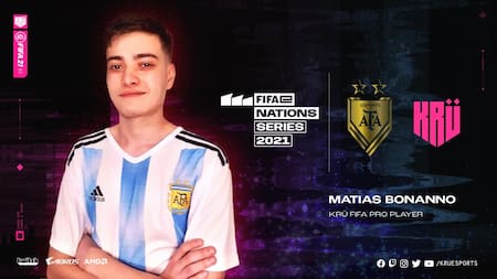 Matías Bonanno, del KRÜ Esports, convocado a la Selección Argentina de FIFA 21