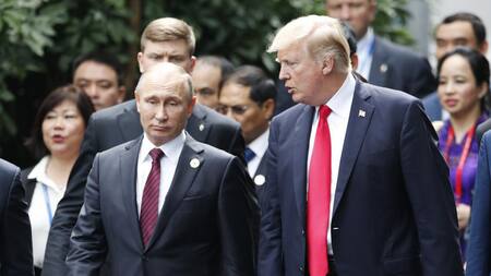 Donald Trump y Vladimir Putin. Foto: AFP.