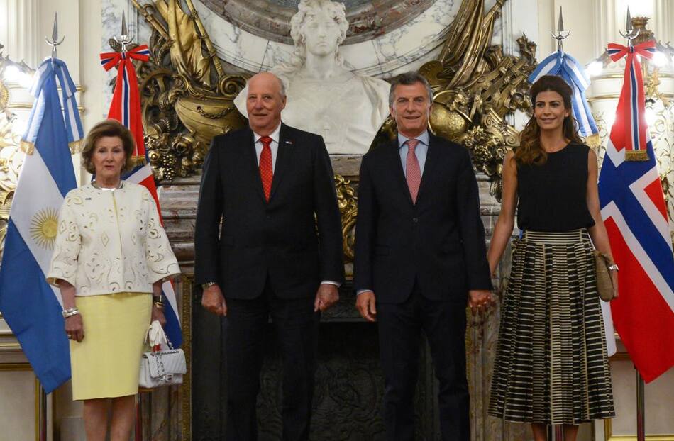 Macri y el rey de Noruega (Reuters)