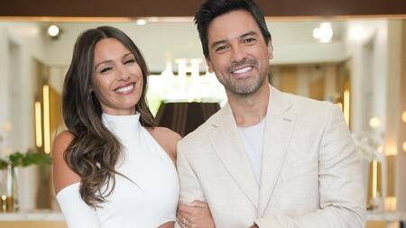 Pampita y el Chino Leunis, conductores de "El Hotel de los Famosos". Foto: Instagram/leandroleunis