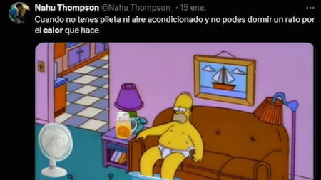 Meme ola de calor. Fuente: X