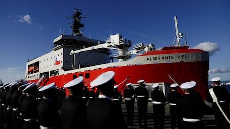 El rompehielos chileno, "Almirante Viel". Foto: Reuters/Juan Gonzalez.