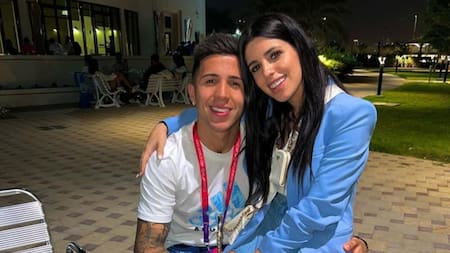 Valentina Cervantes y Enzo Fernández. Foto: redes sociales.