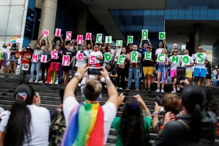 Marcha para pedir por derechos garantiza derechos de la comunidad LGBTIQ+ en Venezuela. Foto: Reuters