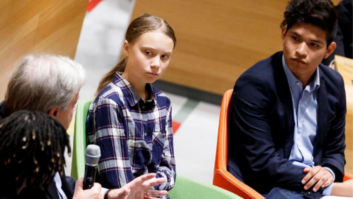 Bruno Rodríguez junto a Greta Thunberg