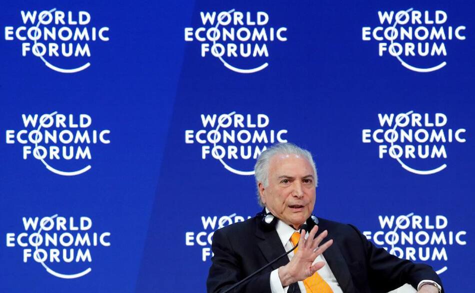 Cumbre de Davos - Temer (Reuters)