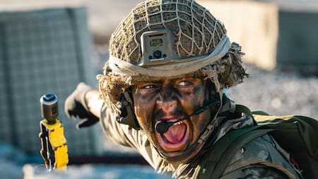 Ejercicios militares en las Islas Malvinas.