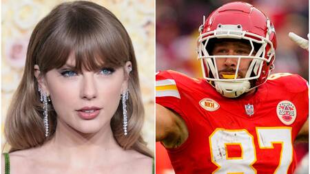 Taylor Swift y Travis Kelce. Foto: EFE - Reuters.