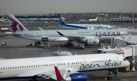 Aviones de Qatar Airways. Foto: NA.