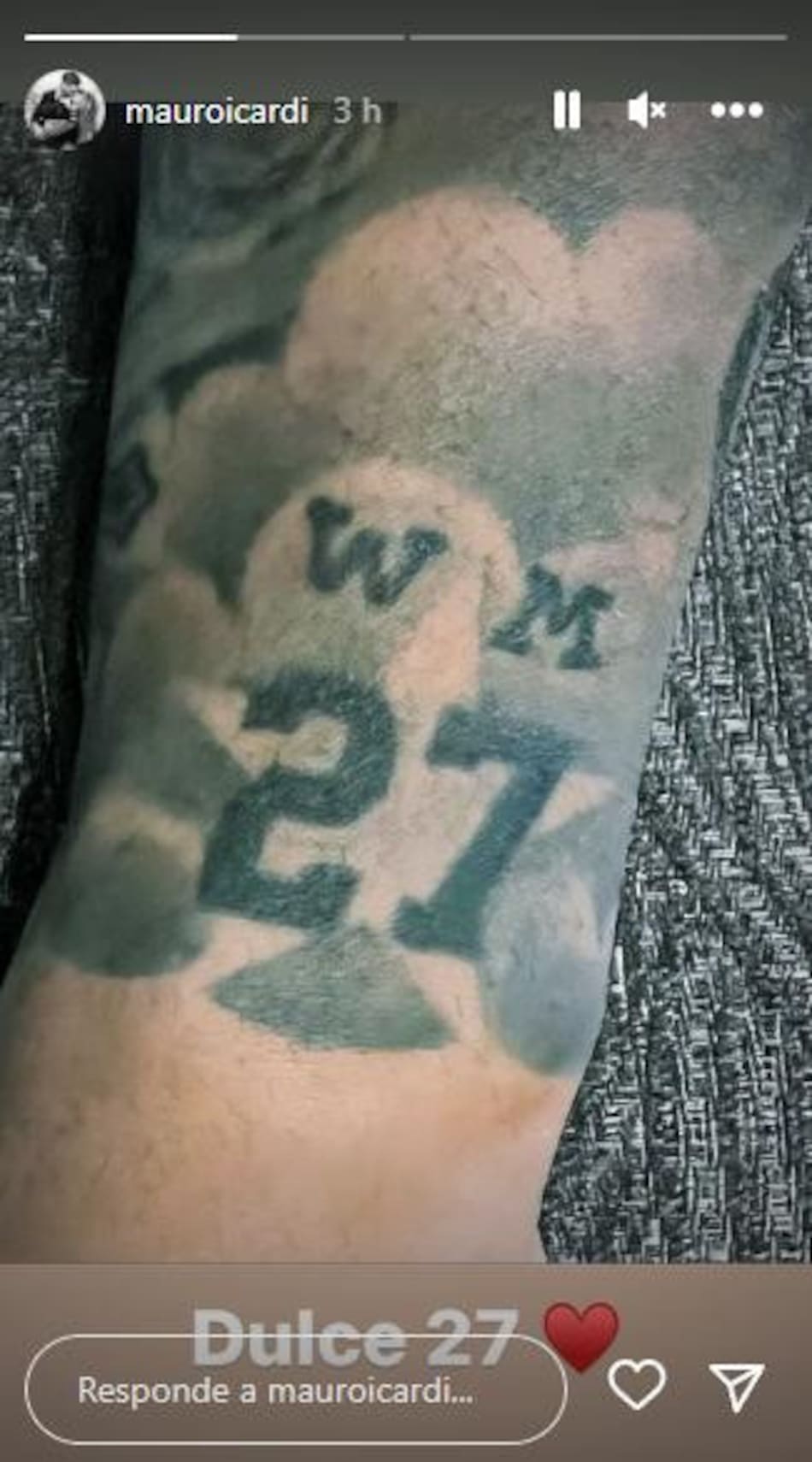 Publicación de Mauro Icardi en Instagram
