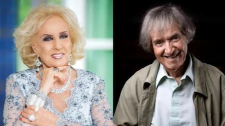 Mirtha Legrand y Carlitos Balá. Foto: NA.
