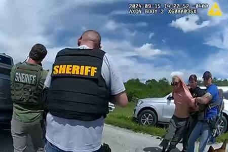 La detención de Ryan Wesley Routh, el hombre que intentó atacar a Trump en Florida. Foto: Reuters.