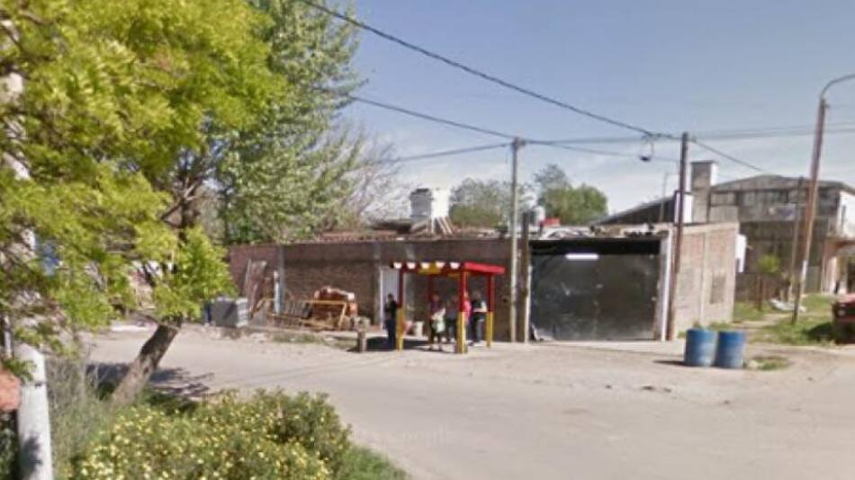 Lugar del crimen en Luján, foto NA