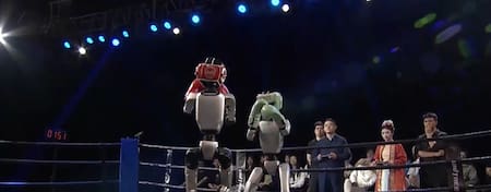 China realiza su primer campeonato de boxeo entre robots humanoides. Video: EFE / CCTV