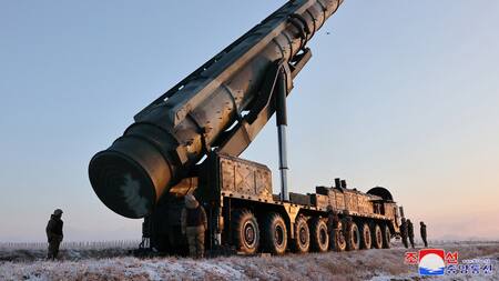Lanzamiento del Hwasong-18 en Corea del Norte. Foto: Reuters.