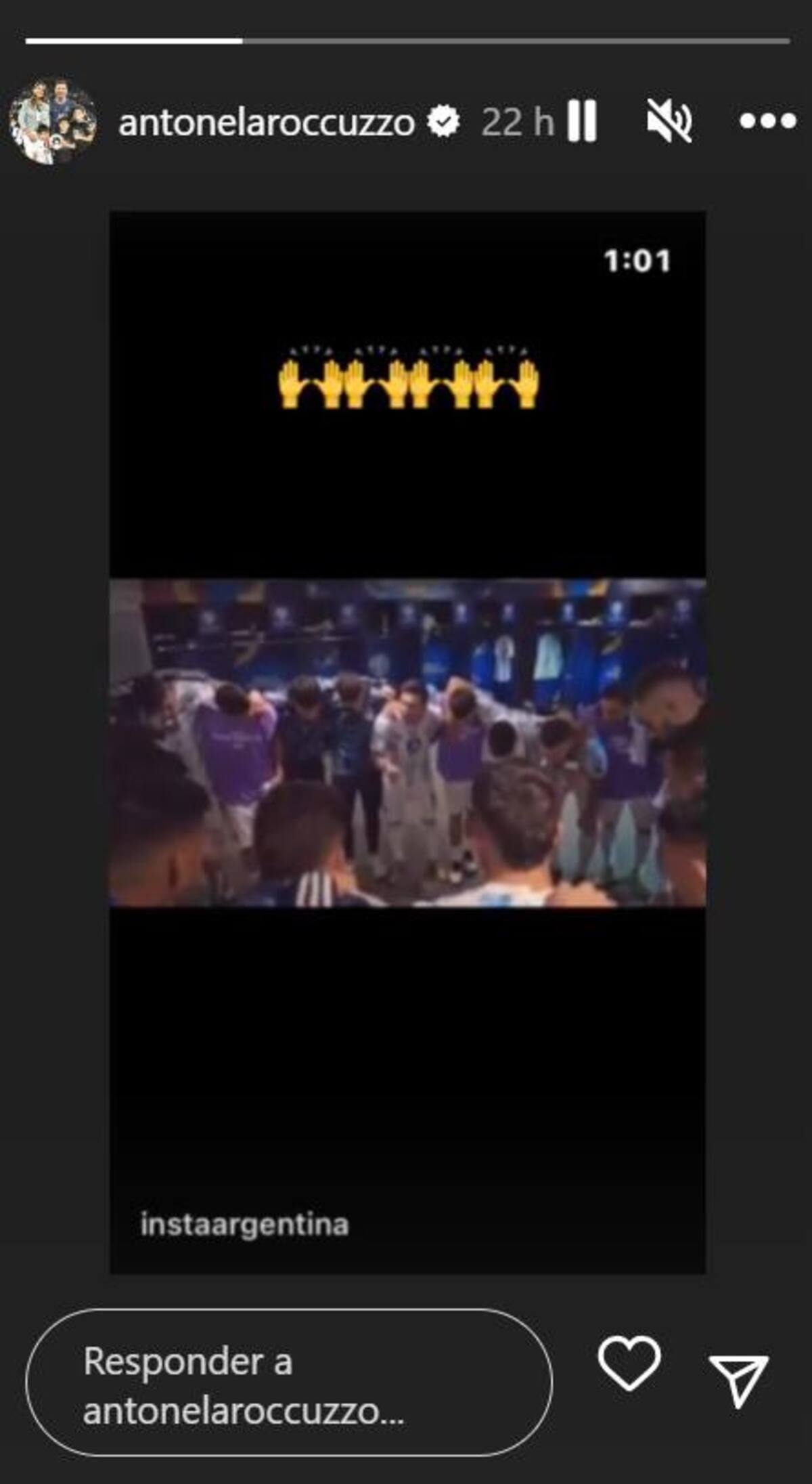 La reacción de Antonela Roccuzzo. Foto: Instagram/antonelaroccuzzo.