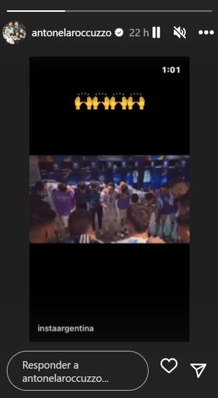 La reacción de Antonela Roccuzzo. Foto: Instagram/antonelaroccuzzo.