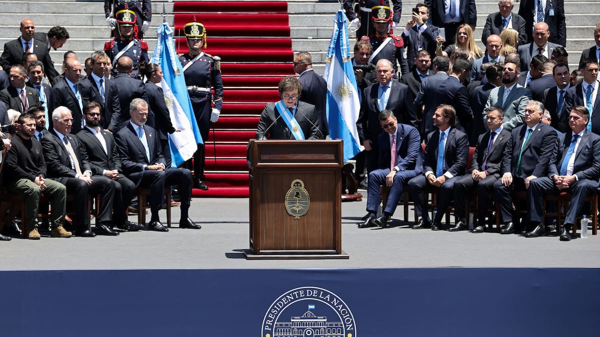 Asunción de Javier Milei. Foto: Reuters.