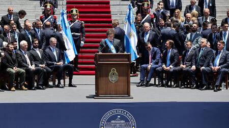 Asunción de Javier Milei. Foto: Reuters.
