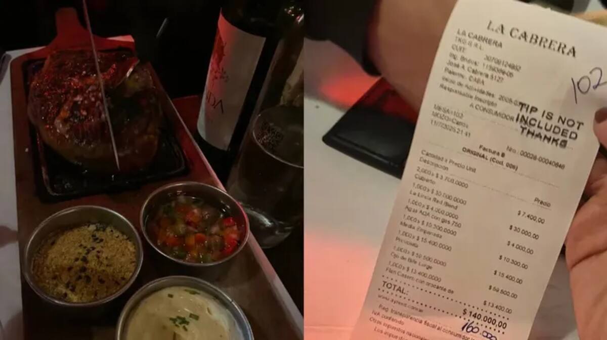 Ojo de bife en La Cabrera.