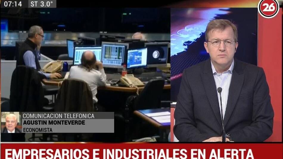 Agustín Monteverde, economista en El Pulso con Eduardo Serenellini (Canal 26)