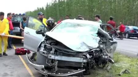 Accidente fatal de hinchas de Racing rumbo a Paraguay. Foto: Captura de video.