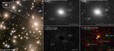 Las imágenes de la Supernova que capturó Hubble. Foto: NASA