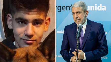 Aníbal Fernández y Lucas Cancino, joven asesinado en Quilmes