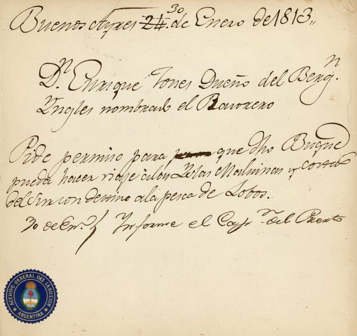 La carta británica de 1813 que refuerza la soberanía argentina sobre Malvinas