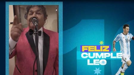 Homenaje de Los Palmeras a Messi en su cumpleaños