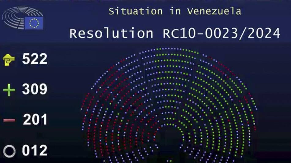 La Eurocámara reconoce a Edmundo González como presidente legítimo de Venezuela. EFE