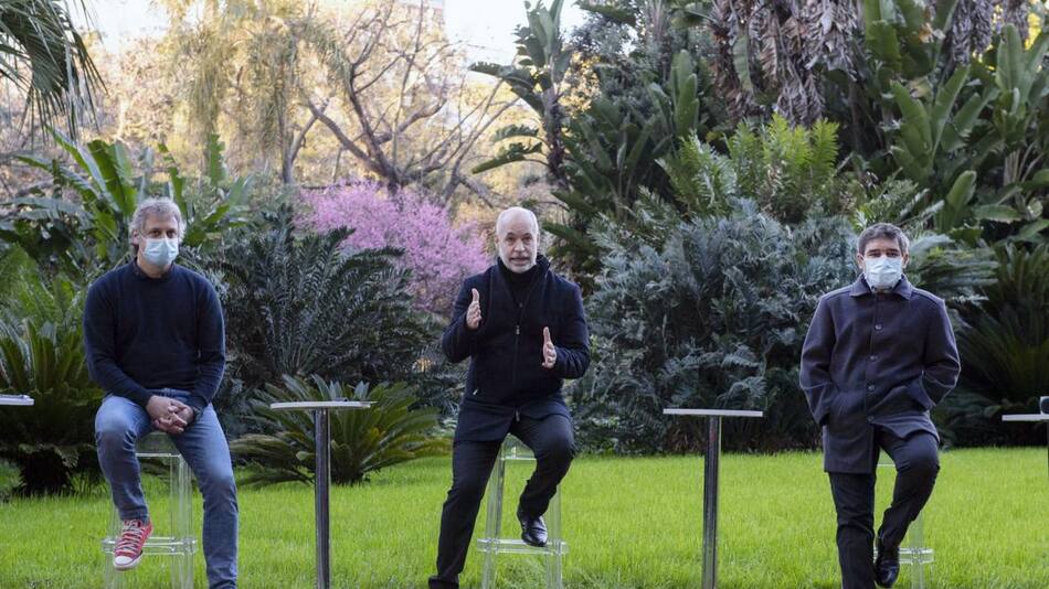El jefe de Gobierno porteño, Horacio Rodríguez Larreta, conferencia de prensa, NA