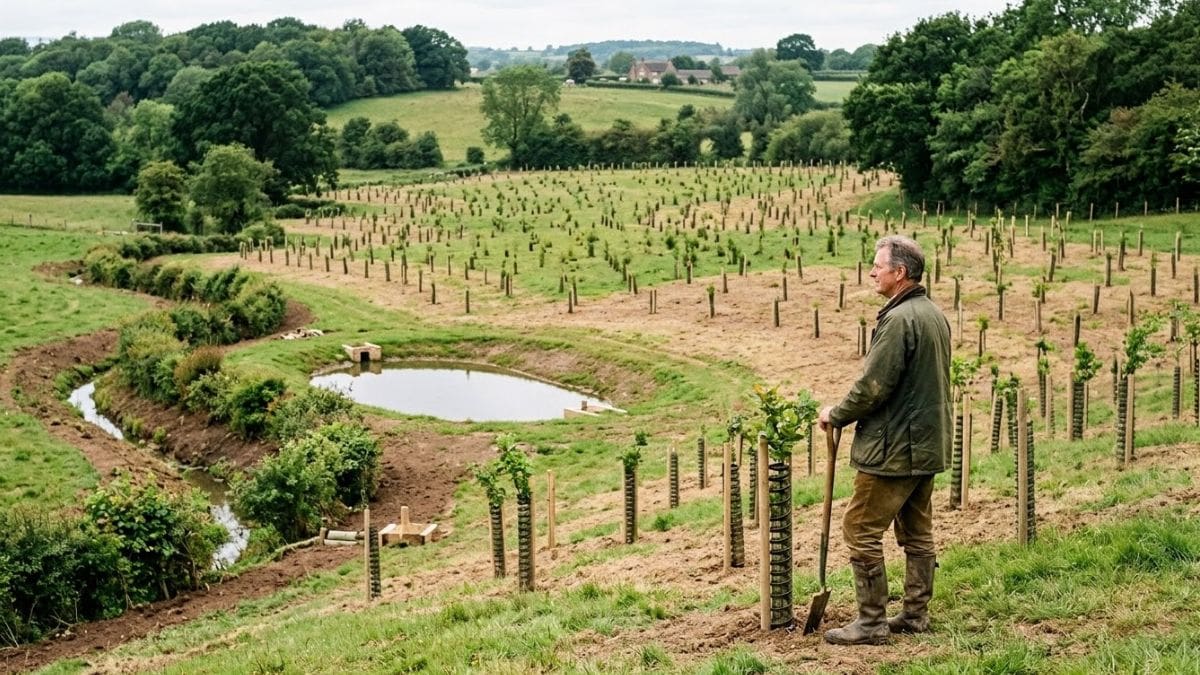 Heredó una granja familiar, plantó más de 23.000 árboles y ahora busca recuperar un bosque