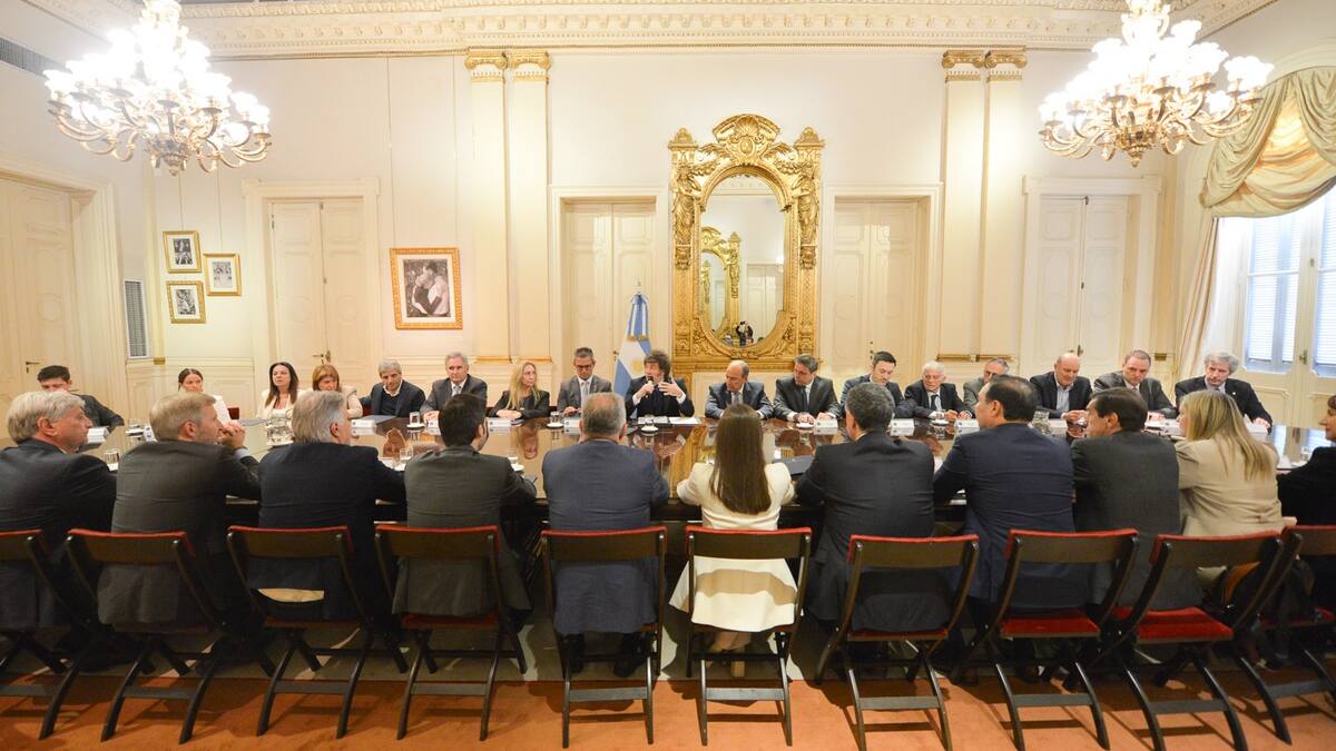 Reunión de Javier Milei con gobernadores.