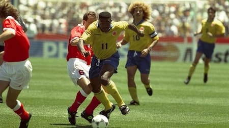 Adolfo Tren Valencia en la Selección Colombia. Foto: NA.