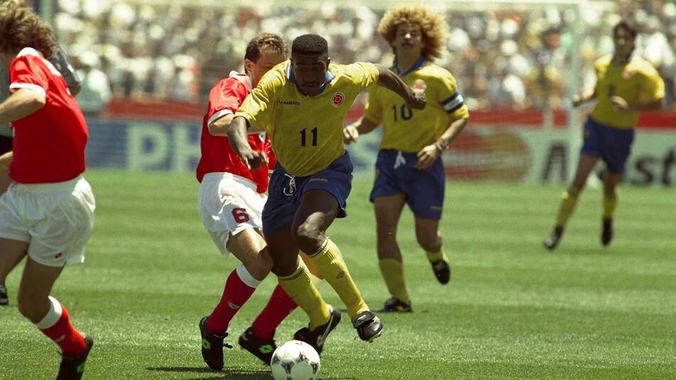 Adolfo Tren Valencia en la Selección Colombia. Foto: NA.