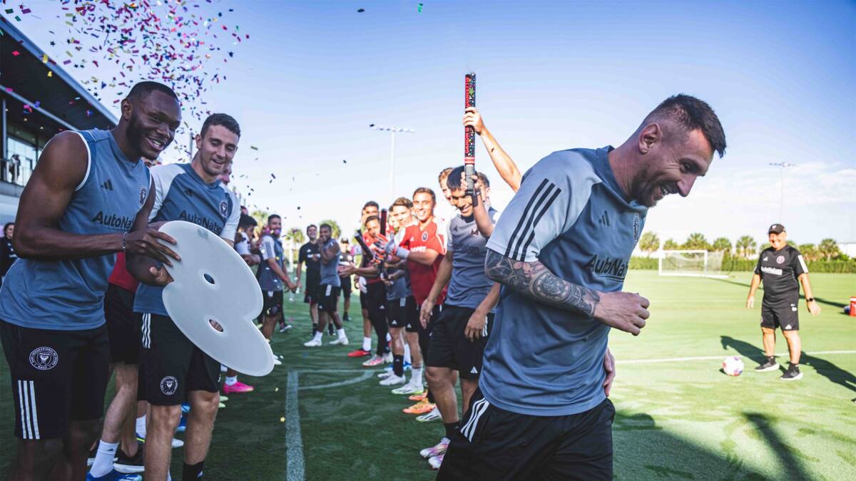 Lionel Messi, recibimiento en el Inter Miami. Foto: Twitter Inter Miami