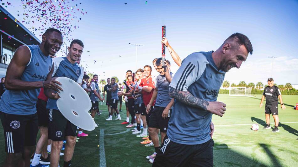 Lionel Messi, recibimiento en el Inter Miami. Foto: Twitter Inter Miami
