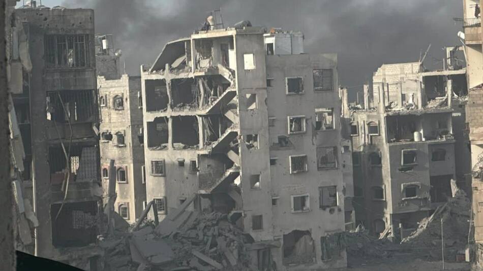Ataque de Israel sobre el hospital de Gaza. Foto: @SuppressedNws.