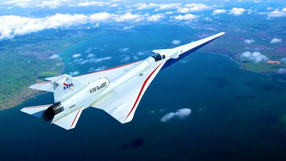 El nuevo avión que presentó la NASA. Foto Twitter.