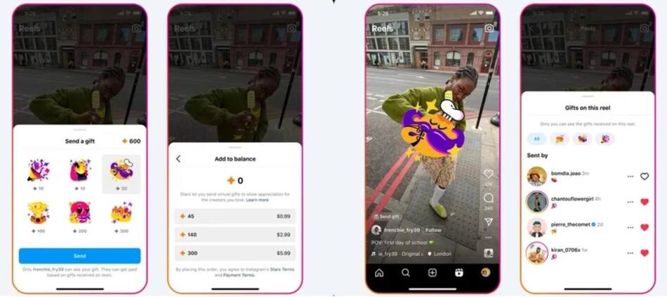 Regalos en Reels.