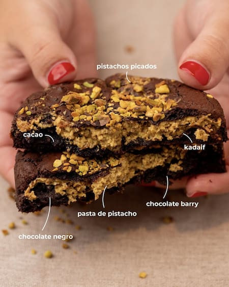 Cookie de chocolate Dubai. Foto Instagram @tallarica.ba